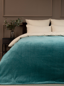 Плед Texrepublic 200х220см фланель жаккард кубики FF FNJq ME8 030/2022 NC 93473 *1