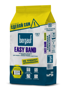 Штукатурка гипсовая для людей с любым уровнем подготовки Bergauf Easy Band 5 кг 1уп=6шт