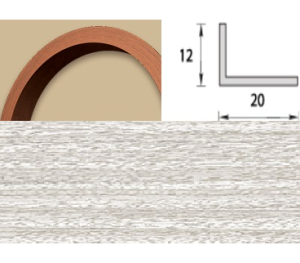Угол арочный 20х12 2,7 м. Ясень белый Идеал 252 *1/25
