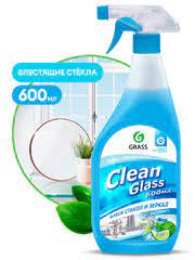 Очиститель стекол "Clean Glass" блеск стекол и зеркал голубая лагуна (флакон 600мл) триггер *1/12
