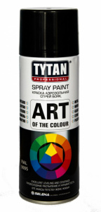 Краска аэрозольная Tytan Professional Art of the colour 400мл черная глянец 9005 (93809) *1/12 (-40)