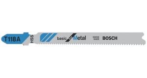 Пилки для лобзика BOSCH T 118 А, HSS (упак=3шт) 2608631507 *1