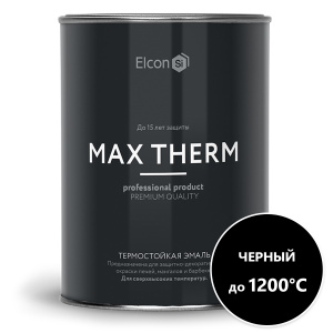Термостойкая эмаль Elcon черная 1200 градусов 0,8кг.