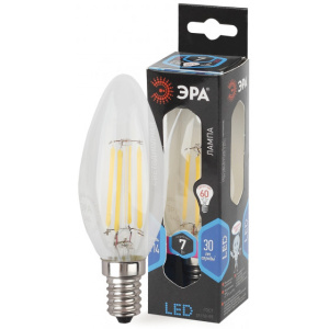 Лампа Е14 "Filament" свеча 7Вт 730Лм 4000К F-LED B35-7w-840-E14 Б0027943 (Эра) *1/10