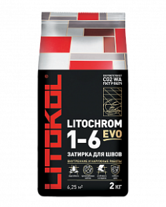 Затирка для швов Litokol Litochrom 1-6 EVO LE 115 Светло-серый 2 кг