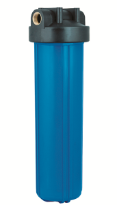 Колба BB-20 для хол. воды 1", высота 20" синяя с ключом и кронштейном AquaKratos АКv-220