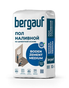 Ровнитель наливной Bergauf Boden Zement Medium 3-60 мм 25 кг 