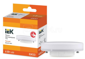 Лампа светодиодная GX53 6Вт 3000K LLE-T80-6-230-30-GX53 IEK