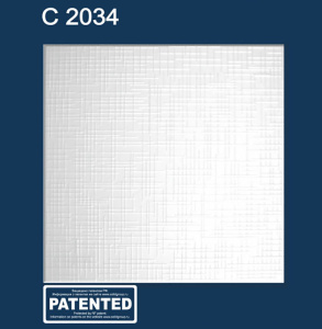 Плита потолочная экструдированная, белая, серия "Декор" С 2034  1уп=2м2 *1/20