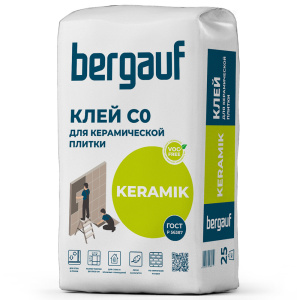 Клей для керамической и кафельной плитки Bergauf Keramik 25 кг 