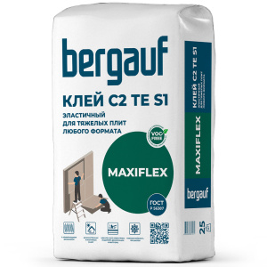 Клей эластичный для тяжелых плит любого формата Bergauf Maxiflex 25 кг