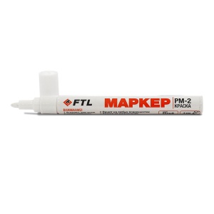 Маркер-краска белый 4мм (12 шт.уп.) FTL PM-2 8043 *1