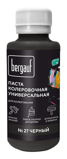 Паста колеровочная универсальная черная 0,1л 68687 (Bergauf) *1