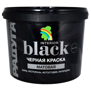 Краска ВД-АК 26 Радуга Black черная матовая 2,7 л