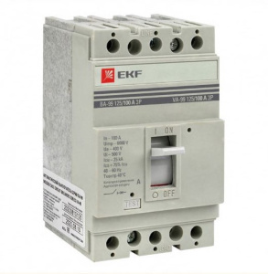 Выключатель автоматический 3п 125/100А 25кА ВА-99 PROxima mccb99-125-100 (EKF) *1 V