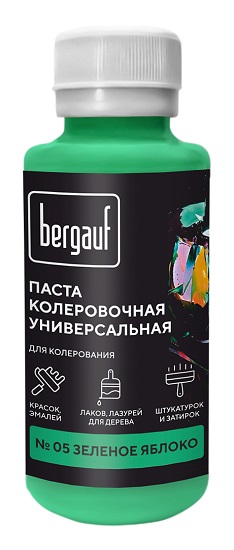 Паста колеровочная универсальная зеленое яблоко 0,1л 68689 (Bergauf) *1