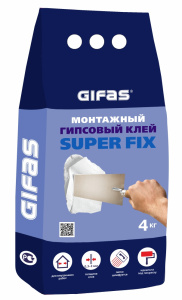 Клей гипсовый Гифас Super Fix 4 кг *1/6