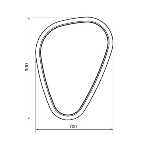 Зеркало "Олеандр-70" LED-подсветка бесконтактный сенсор 900х700мм 00-00014342 (Comforty) *1
