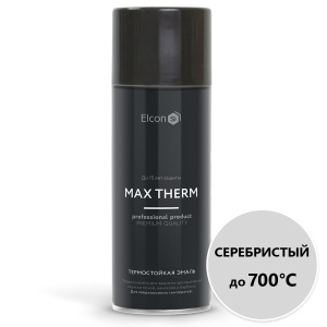 Термостойкая эмаль Elcon/Elcon Max Term серебристая 700 градусов аэрозоль 520 мл.