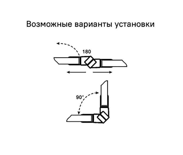 Уплотнители для душевой кабины магнитные 4мм уп-2шт 90˚ /180˚ Iddis