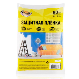 Пленка защитная укрывной полиэтиленовый материал 50м2   4*12,5м  Aviora 402-565 *1/10