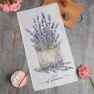 Полотенце кухонное Этель Lavender 40х73см 100% хлопок саржа 190гр/м2 7588539 *1