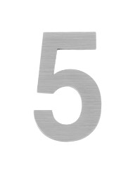 Цифра "5" самоклеящаяся FUARO SS304 (50х30) SSC сатинированный хром *6