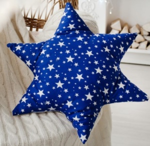 Подушка декоративная звезда Звездопад 50х50 см, синий, хлопок 100% 4413211 *1