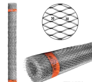 Сетка штукатурная Streck ЦПВС (сторона 30х30) оцинкованная (1х20м)