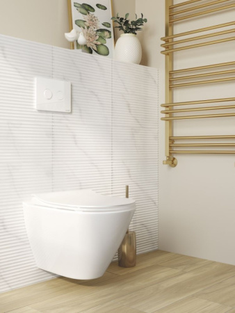 Плитка облицовочная Cersanit Omnia OMG052D 200х440мм (1уп 12шт=1,050м2, 1п=71,4м2) рельеф белая