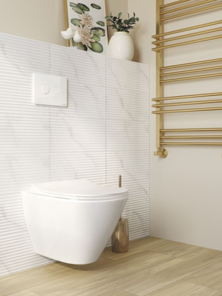 Плитка облицовочная Cersanit Omnia OMG052D 200х440мм (1уп 12шт=1,050м2, 1п=71,4м2) рельеф белая