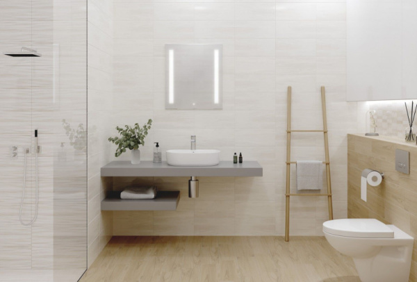 Плитка облицовочная Cersanit Atria ANG012D 200х440х8,5мм (1уп 12шт=1,05м2) рельеф бежевая