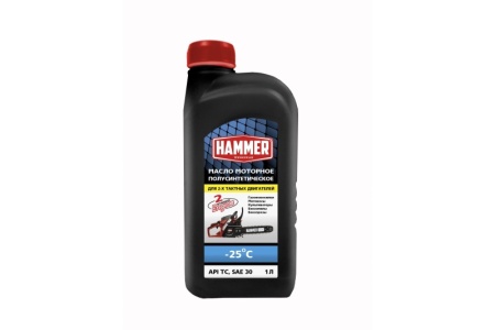 Масло Hammer Flex 502-002 полусинтетика 2-х тактное 1,0л., API TC SAE 30 *1