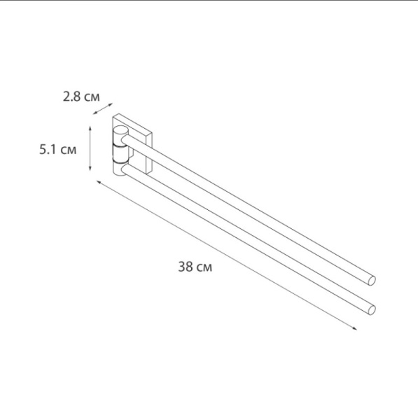 Полотенцедержатель рога 38см Fixsen Lux Chrome FX-15002A