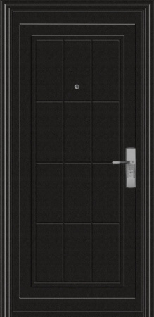 Дверь металлическая модель 42  860х2050 "Л" 1 замок техническая с фурн. и цил. (М026612)