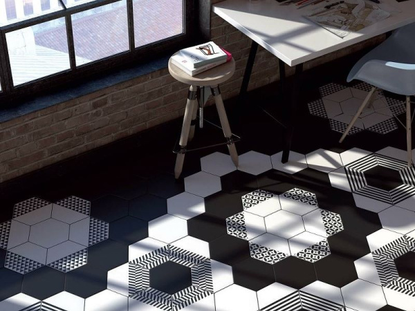 Плитка облицовочная Kerama Marazzi Буранелли 24002 200х231х7мм (1уп=0,76м2 (22шт) 1п=54.72м2) черная матовая
