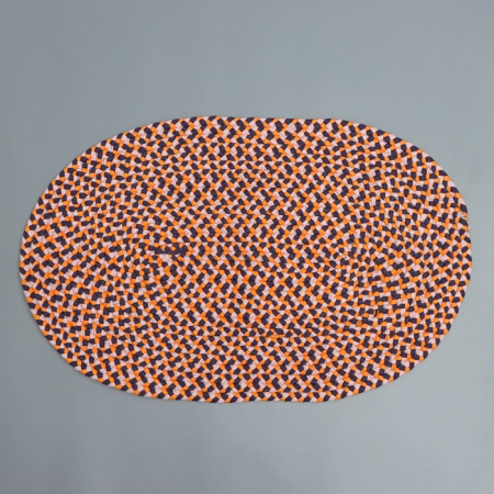 Коврик-половичок для дома овальный Доляна, 38×58 см, цвет МИКС 4066313