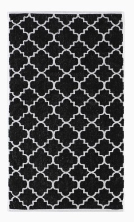 Полотенце махровое Этель "Ornament" белое на чёрном, 50х90 см, 100% хлопок, 420 гр/м2 9472220 *1