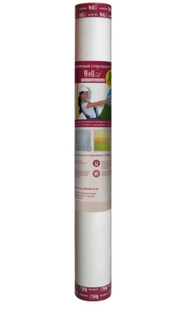 Стеклохолст малярный Wellton WP200 грунтованный 1х25м 200г/м²