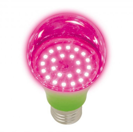 Лампа светодиодная д/растений форма "A" прозрачная спектр LED-A60-15W/SPSB/E27/CL PLP30GR (ФитоЛето) *1