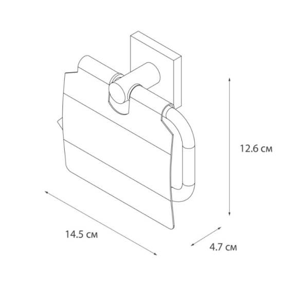 Держатель для туалетной бумаги с крышкой Fixsen Lux Satin сатин FX-16010