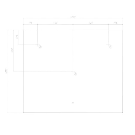 Зеркало с подсветкой Vigo Quadro Comfort z.QUA.1200.Comfort 1200х1000мм с антизапотеванием, бесконтактный сенсор