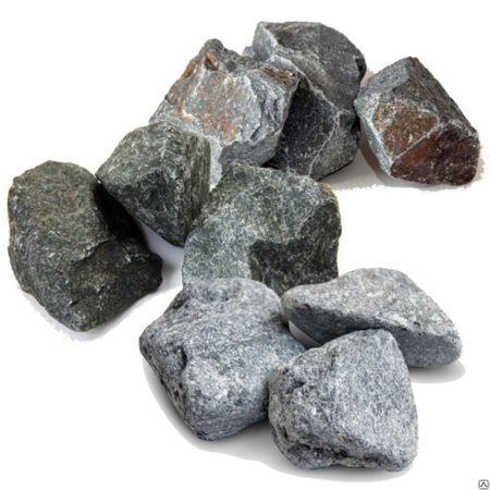 Камень для сауны и бани Микс (дунит, кварцит, талькохлорит) (30кг, мешок, мытый) *1