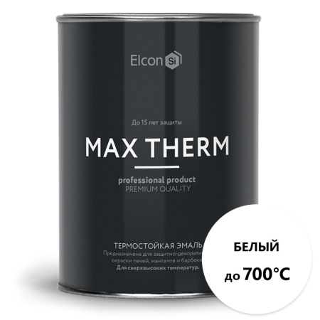 Термостойкая эмаль Elcon белая 700 градусов 0,8кг.