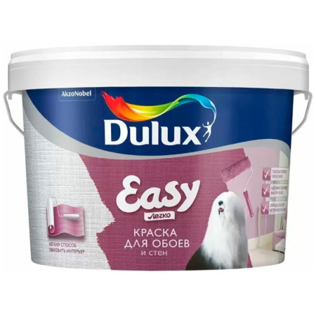 Краска Dulux Easy для стен и обоев матовая BW 5,0л