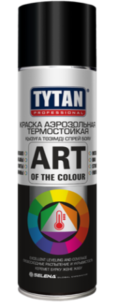 Краска аэрозольная термостойкая Tytan Professional Art of the colour  400мл черная (20502) *1/12