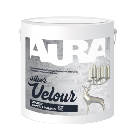 Декоративный материал AURA Velour Silver 1,0кг.