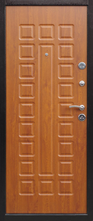 Дверь входная металлическая Йошкар Золотистый дуб 960х2050х98 мм, левая, фурнитура внутри