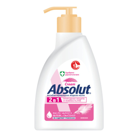 Мыло жидкое Absolut  2 в1 нежное 250гр 5061/10 *1