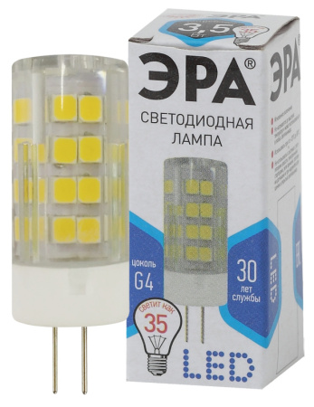 Лампа светодиодная G4 3.5Вт 4000K JC-3,5W-220V-CER-840-G4 Б0027856 Эра